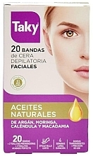 Düfte, Parfümerie und Kosmetik Wachsstreifen zur Gesichtsdepilation mit natürlichen Ölen - Taky Natural Oils Depilatory Face Wax Strips