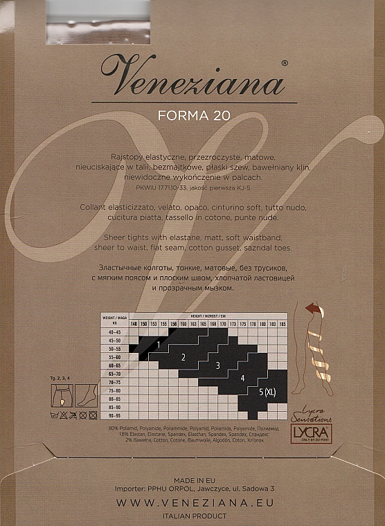 Strumpfhose für Damen Forma 20 Den Panna - Veneziana — Bild N3