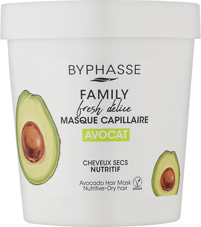 Maske für trockenes Haar mit Avocado - Byphasse Family Fresh Delice Mask — Bild N1