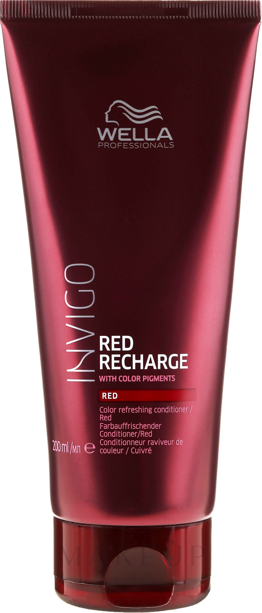 Erfrischende Haarspülung mit Farbpigmenten für Brünett- und Rottönen - Wella Professionals Invigo Color Recharge Red Conditioner — Bild 200 ml