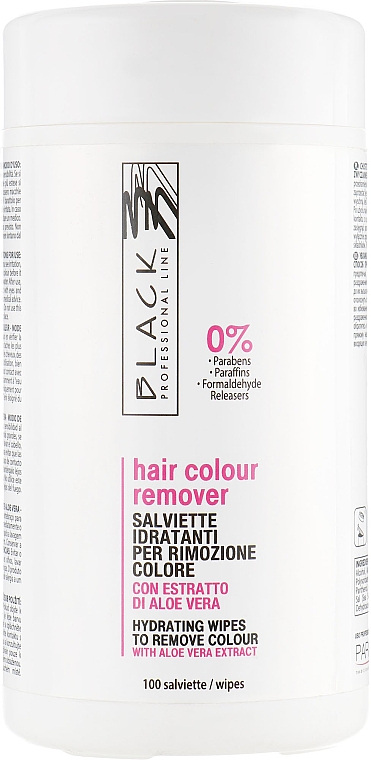 Tücher zur Farbentfernung mit Aloe Vera - Black Professional Line Hair Color Remover Wipes — Bild N1