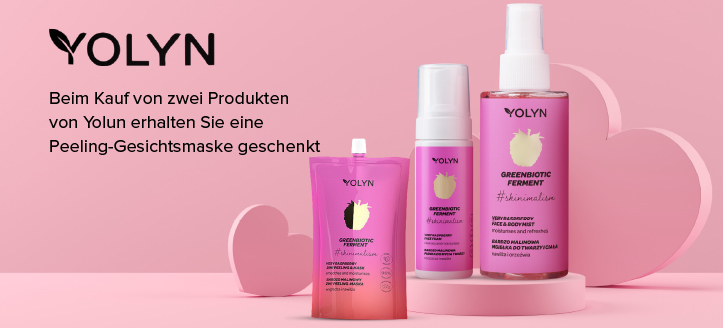 Beim Kauf von zwei Produkten von Yolun erhalten Sie eine Peeling-Gesichtsmaske geschenkt