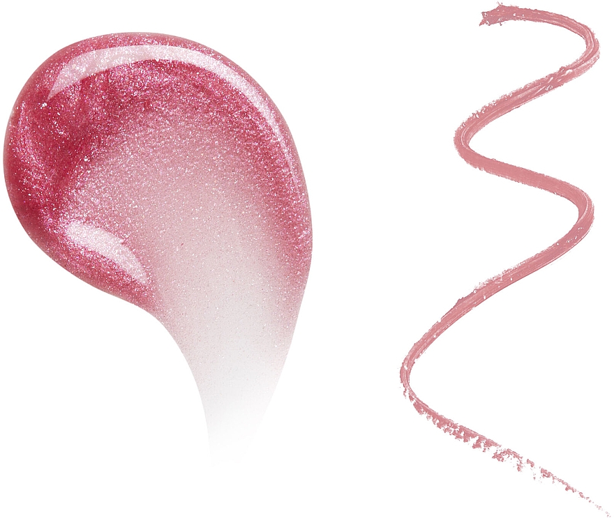 Lippen-Make-up-Set - Makeup Revolution Shimmer Lip Kit Pink Lights (Lipgloss 3ml + Lippenkonturenstift 0,8g) — Bild N3