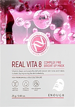 Düfte, Parfümerie und Kosmetik Tuchmaske für das Gesicht mit Vitamin-Komplex - Enough Real Vita 8 Complex Pro Bright Up Mask