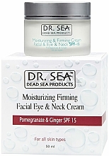 Düfte, Parfümerie und Kosmetik Feuchtigkeitsspendende und straffende Gesichts-, Augen- und Halscreme SPF 15 - Dr. Sea Moisturizing Cream