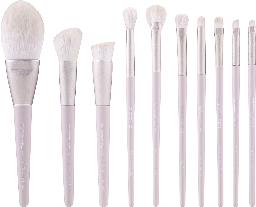 Make-up Pinselset 10 St. - Eigshow Morandi Series Lilac Vegan Brush Set — Bild N1