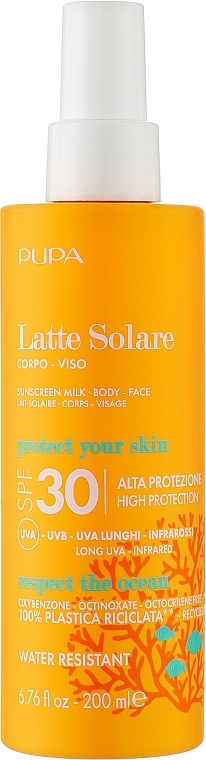 Sonnenschutzmilch für Gesicht und Körper - Pupa Sunscreen Milk High Protection SPF 30 — Bild N1