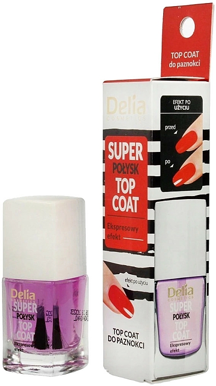 Nagelüberlack mit super Glanz-Effekt - Delia Super Gloss Top Coat
