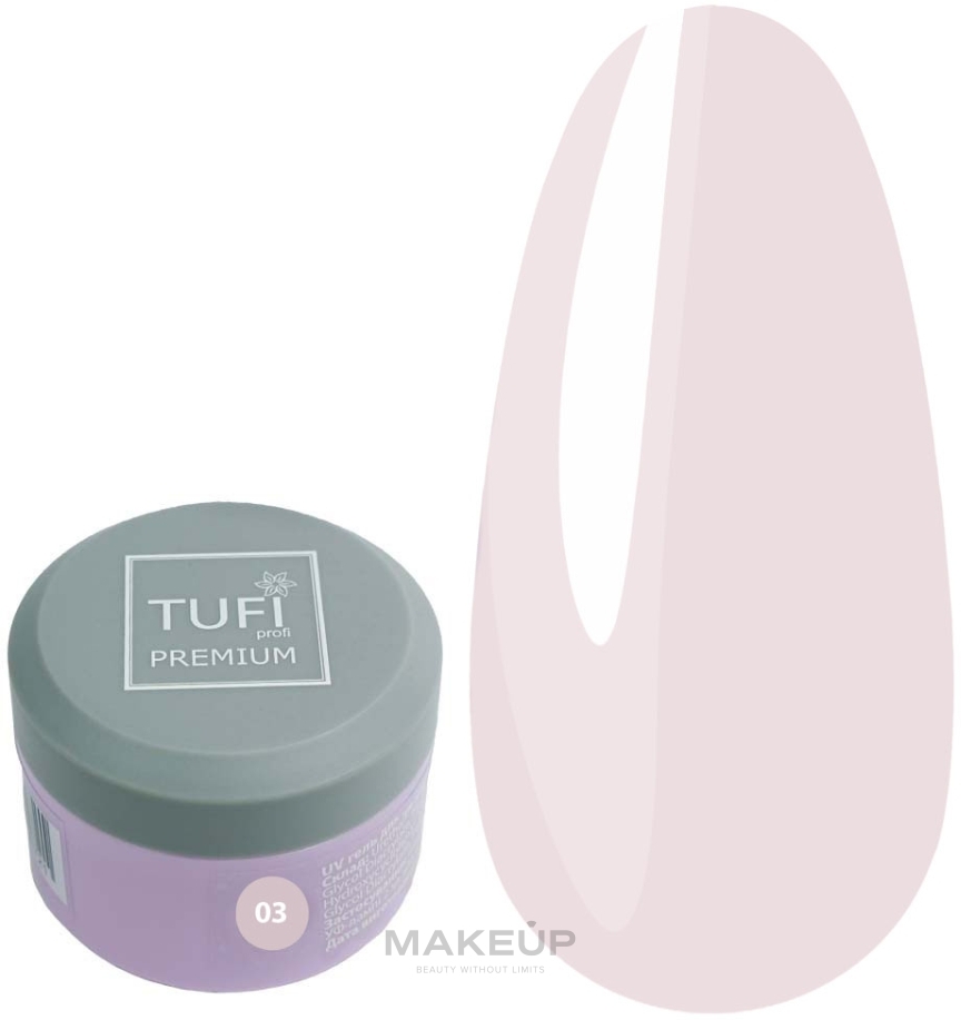 Nagelverlängerungsgel - Tufi Profi Premium Builder UV Gel  — Bild 03 - Pink Cloud