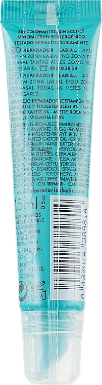 Nährende und regenerierende Lippencreme - Babe Laboratorios Lip Repairing Cream — Bild N2