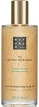 Feuchtigkeitsspendendes Körperöl mit glänzenden Mineralpartikeln - Rituals The Ritual of Karma Body Shimmer Oil — Bild N1