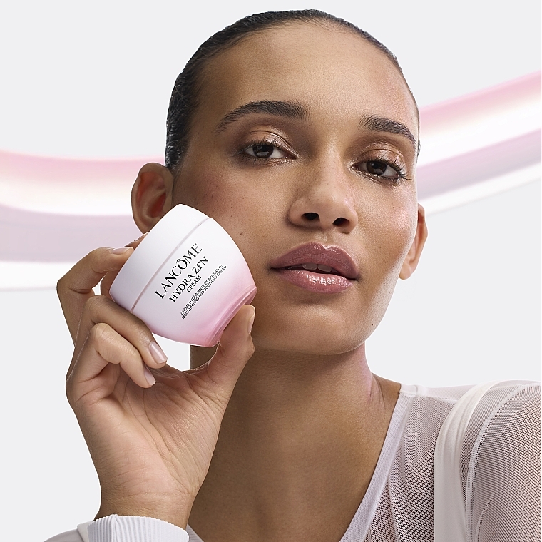 Feuchtigkeitsspendende und aufweichende Gesichtscreme mit Hyaluronsäure und Rosenextrakt - Lancome Hydra Zen Cream — Bild N3