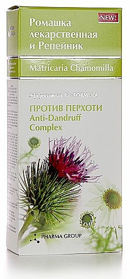 Anti-Schuppen Shampoo für alle Haartypen mit Klettenwurzel und Kamillenextrakt - Pharma Group Matricaria Chamomilla