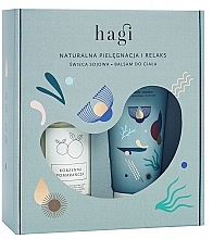 Düfte, Parfümerie und Kosmetik Körperpflegeset - Hagi Set (Körperbalsam 200ml + Sojakerze 230g) 