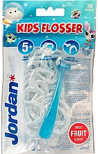 Düfte, Parfümerie und Kosmetik Mundpflegeset - Jordan Kids Flosser (Zungenreiniger 1St. + Refils 36 St.)