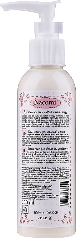 Büstenlotion mit natürlichen Ölen - Nacomi Pregnant Care Bust Cream — Foto N2