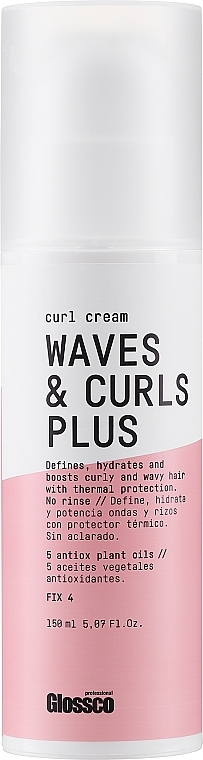 Haarcreme mittlerer Halt - Glossco Waves & Curls Plus Cream — Bild N1