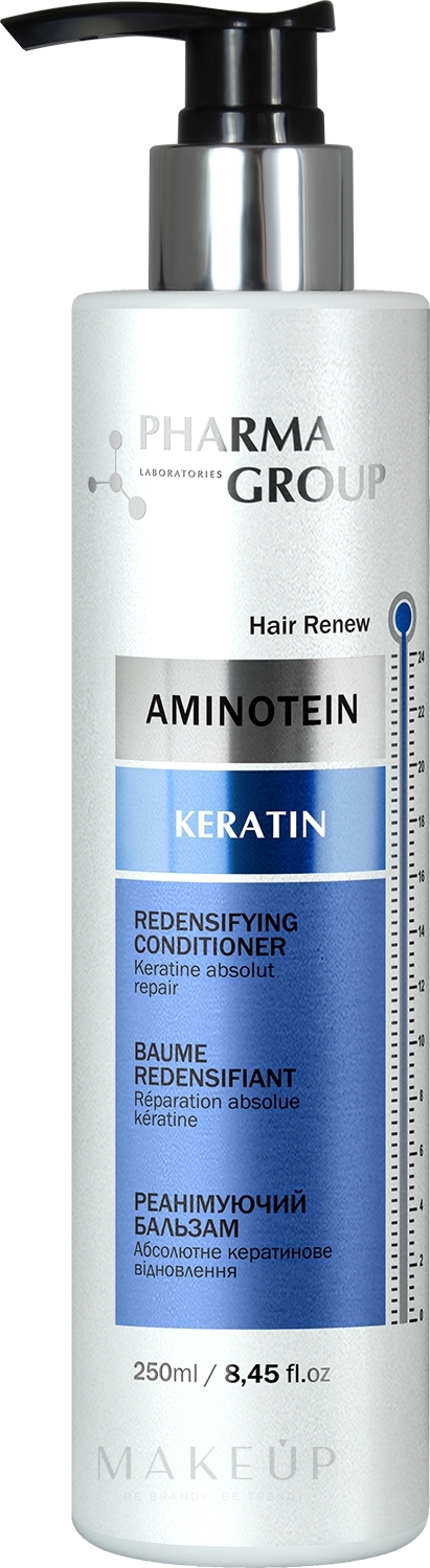 Revitalisierender Haarbalsam - Pharma Group Laboratories Aminotein + Keratin Redensifying Conditioner — Bild 250 ml