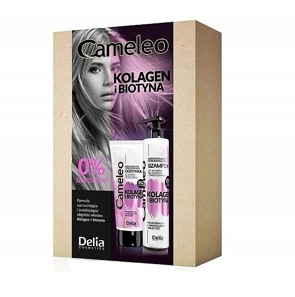 Haarpflegeset - Delia Cosmetics Cameleo Collagen And Biotin (Shampoo 250ml + Conditioner 200ml) — Bild N1