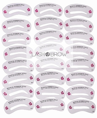 Augenbrauenschablone 24 Formen - Lash Brow — Bild N1
