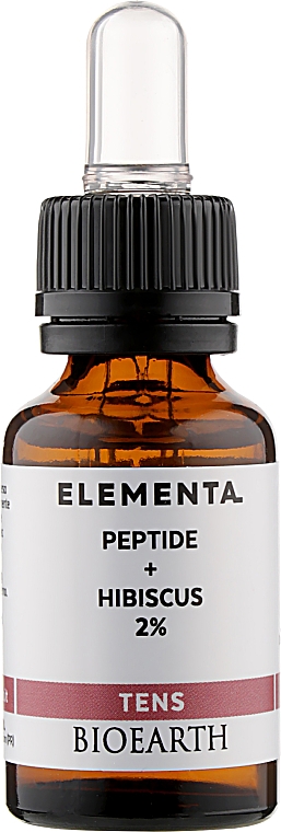 Gesichtskonzentrat mit Peptiden und Hibiskus - Bioearth Elementa Tens Peptide + Hibiskus 2% — Bild N1