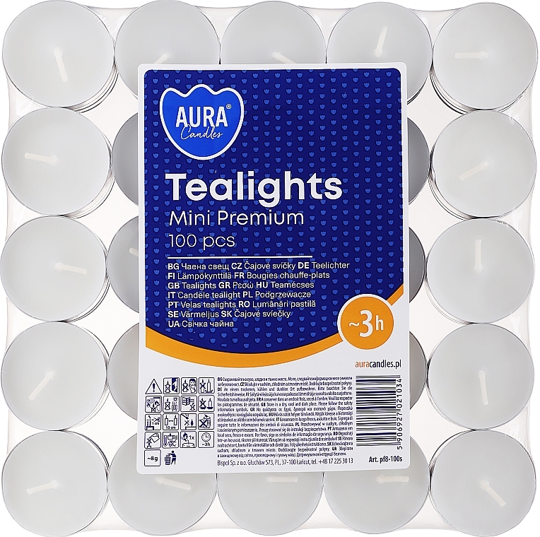 Teekerzen - Bispol Aura Mini Premium Tealights  — Bild N1