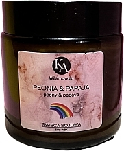Düfte, Parfümerie und Kosmetik Duftende Sojakerze Pfingstrose und Papaya - KaWilamowski Peony & Papaya