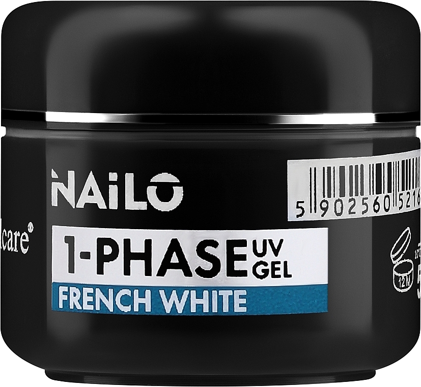 UV Nagelgel - Silcare Nailo 1-Phase Gel UV French White — Bild N1