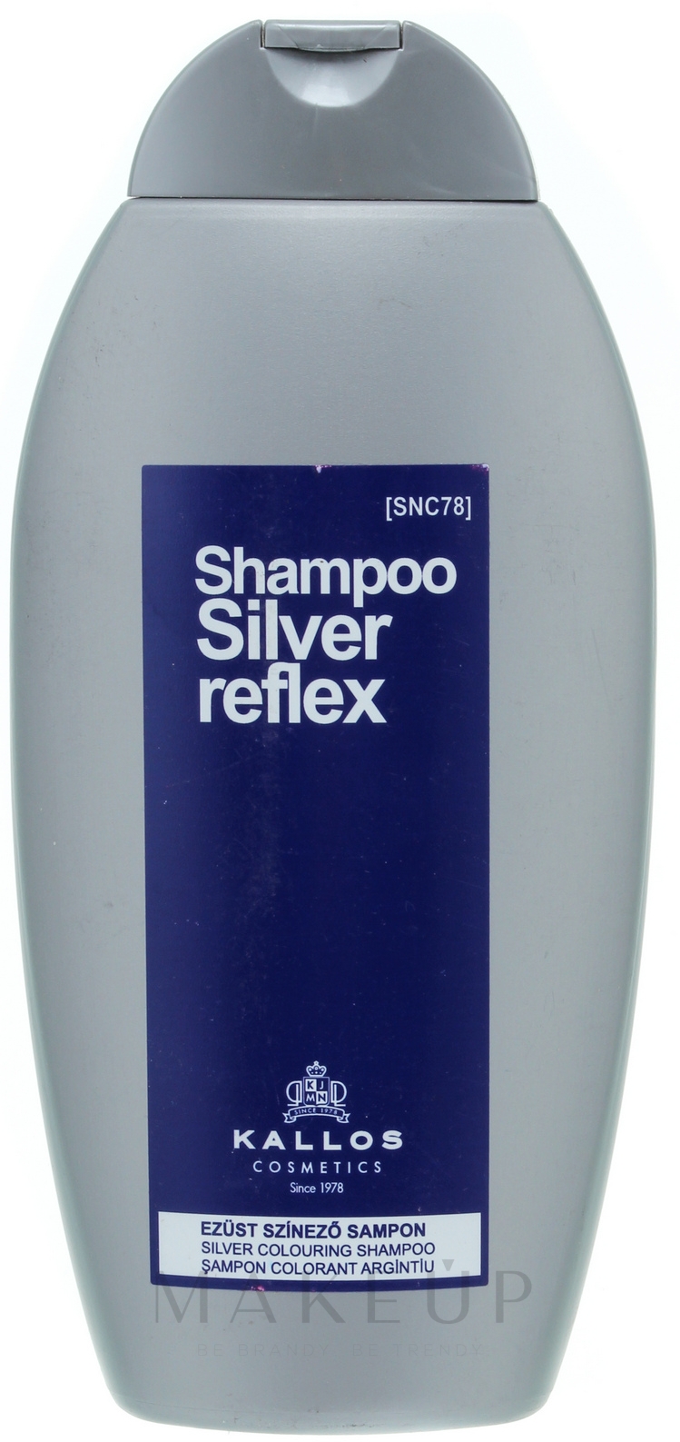 Silbershampoo gegen Gelbstich für blondes und graues Haar - Kallos Cosmetics Silver Reflex Shampoo — Foto 350 ml