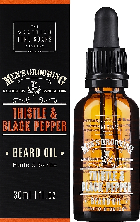 Bartöl mit Distel und schwarzem Pfeffer - Scottish Fine Soaps Men's Thistle & Black Pepper Beard Oil — Bild N2