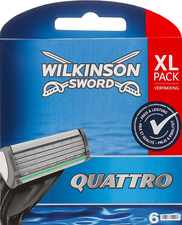 Austauschbare Klingen 6 St. - Wilkinson Sword Quattro Titanium — Bild N1