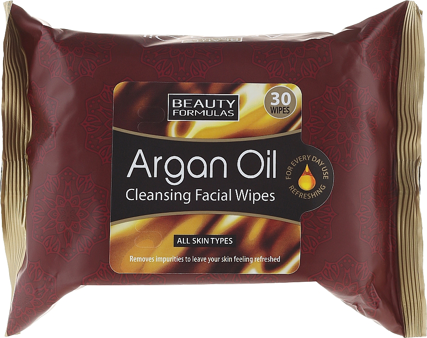 Reinigungstücher für das Gesicht mit Arganöl - Beauty Formulas Argan Oil Cleansing Facial Wipes — Bild N1