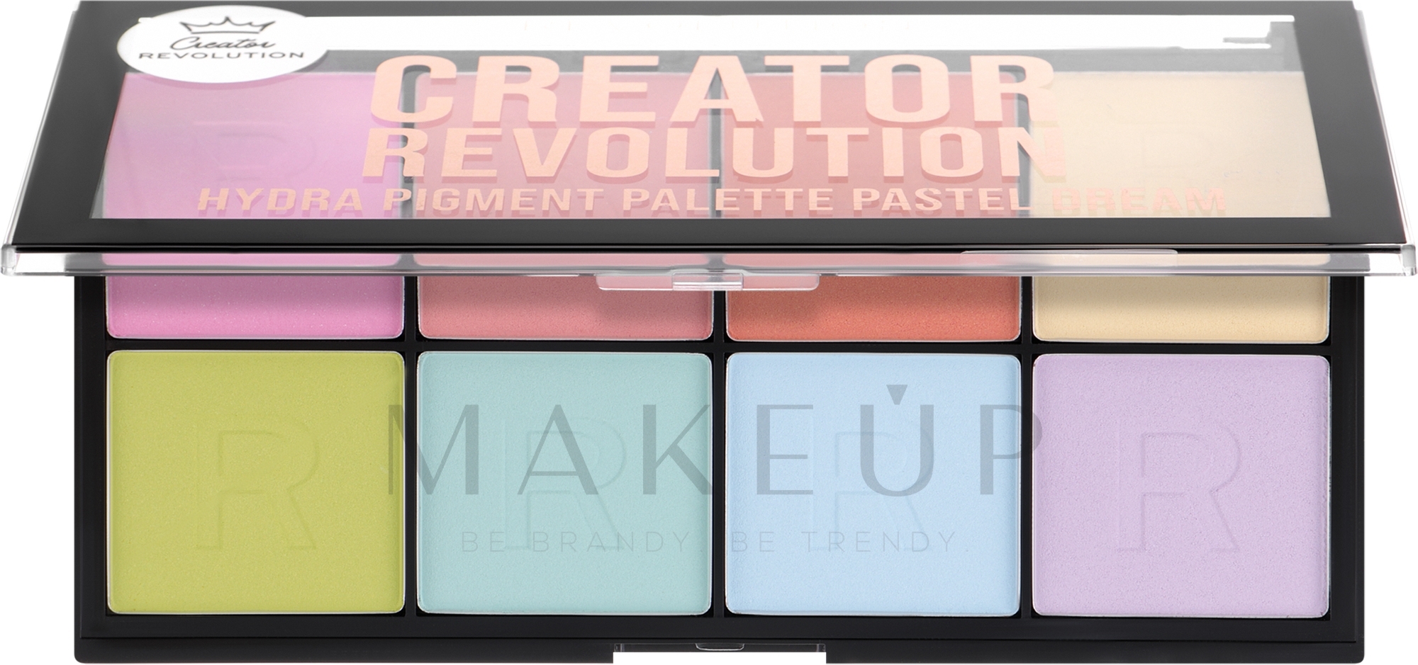 Lidschattenpalette - Makeup Revolution Creator Hydra Pigment Palette Pastel Dream — Bild 8 x 2 g