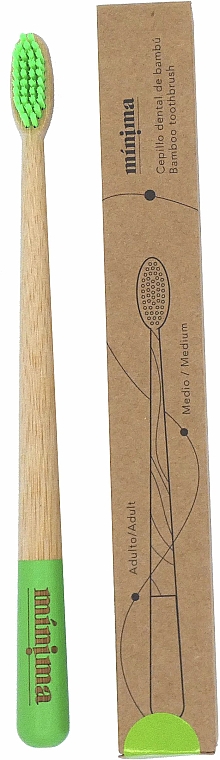 Bambuszahnbürste mittel grün - Minima Organics Bamboo Toothbrush Medium — Bild N1