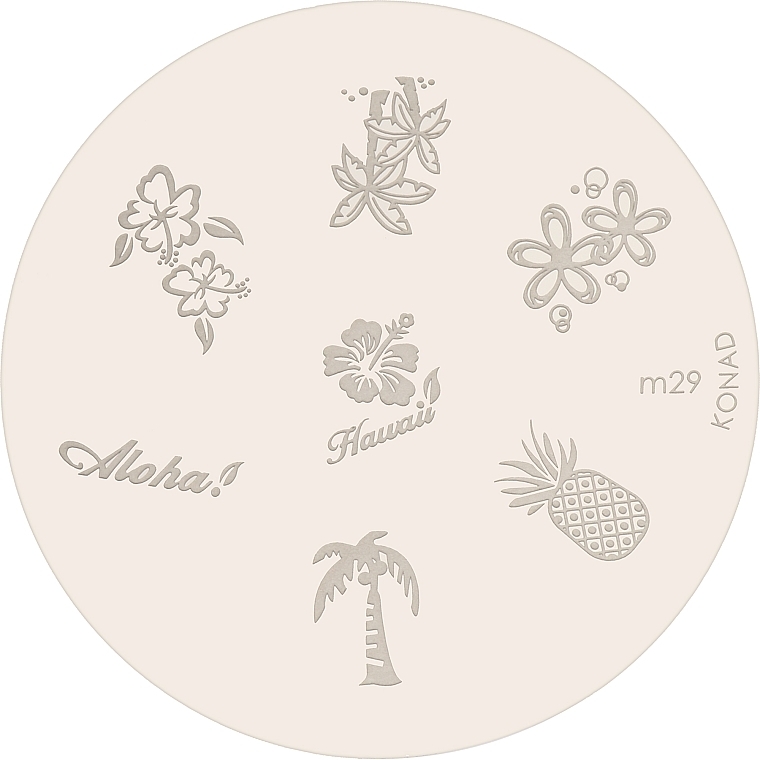 Platte mit Nägelmustern - Konad Image Plate — Bild N1