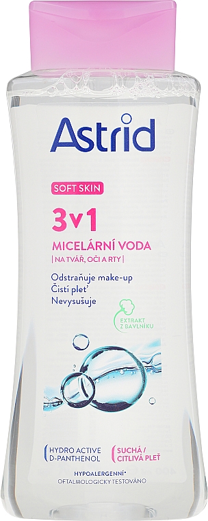 Mizellen-Reinigungswasser - Astrid Micellar Water For Dry And Sensitive Skin Soft Skin — Bild N1