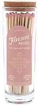 Sicherheitskerzenstreichhölzer im Glas, rosa Zündköpfe - Paddywax Fireside Blush Pink Safety Matches — Bild N1