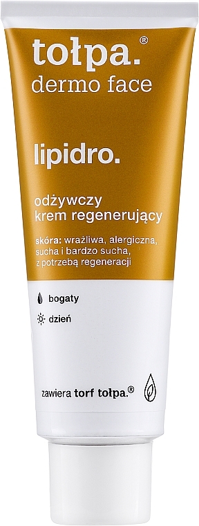 Reichhaltige pflegende und regenerierende Gesichtscreme - Tolpa Dermo Face Lipidro Rich Nourishing Regenerating Cream — Bild N2