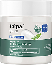 Feuchtigkeitsspendende und glättende 3in1 Creme für Körper, Gesicht und Hände mit Sheabutter und Mandel - Tolpa Green 3 In 1 Cream — Bild N1