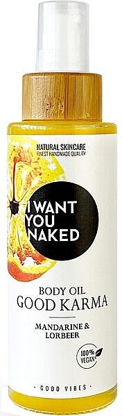 Körperöl Mandarine & Lorbeer  - I Want You Naked Good Karma Body Oil  — Bild N1