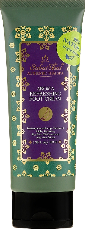 Erfrischende Fußcreme mit Reisöl und Aloe Vera - Sabai Thai Rice Milk Aroma Refreshing Foot Cream — Bild N1