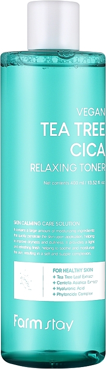 Beruhigender Toner mit Teebaumöl - Farmstay Vegan Tea Tree Cica Relaxing Toner — Bild N1