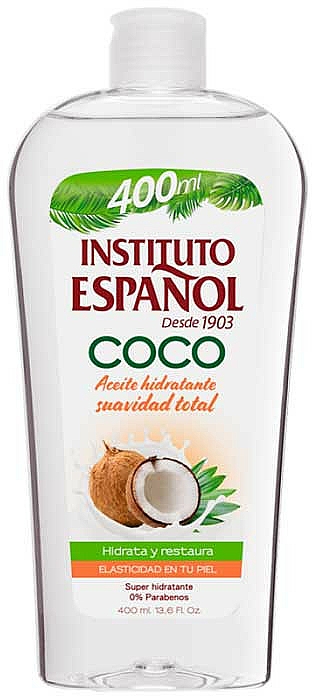 Feuchtigkeitsspendendes und regenerierendes Körperöl mit Kokosnussöl für mehr Hautelastizität - Instituto Espanol Coconut Body Oil — Bild N1