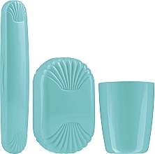 Touristenset blau - Sanel Comfort II (cup1/pcs + toothbr/case/1pcs + soap/case/1pcs) — Bild N1