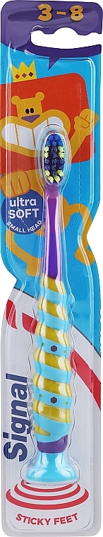 Kinderzahnbürste violett - Signal Kids Ultra Soft Small Toothbrush 3-8 Years — Bild N1