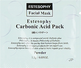 Düfte, Parfümerie und Kosmetik Gesichtsmaske für Carboxytherapie - Estesophy Carbonic Acid Pack Platina