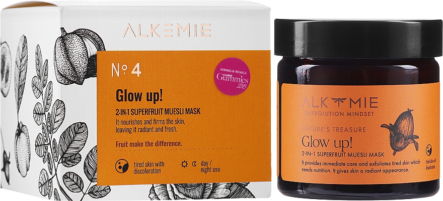 2in1 Gesichtsmaske und Peeling mit Vitamin C - Alkmie Glow Up 2in1Superfruits Mask — Bild N6