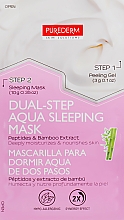 Düfte, Parfümerie und Kosmetik Zweistufige Nachtmaske für das Gesicht - Purederm Dual-Step Aqua Sleeping Mask Peptides & Bamboo