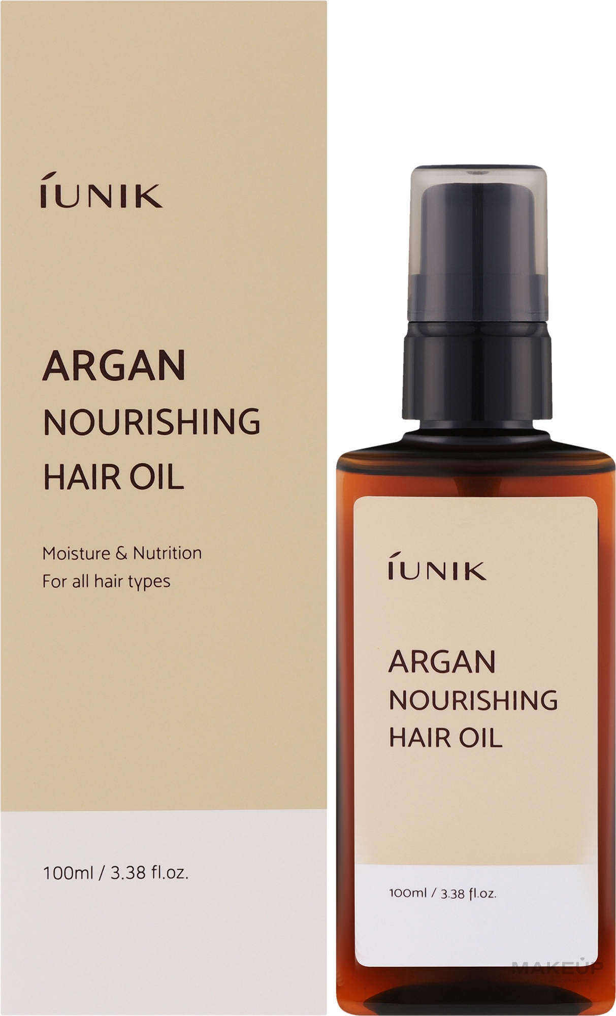 Pflegendes Arganöl für das Haar - IUNIK Argan Nourishing Hair Oil — Bild 100 ml