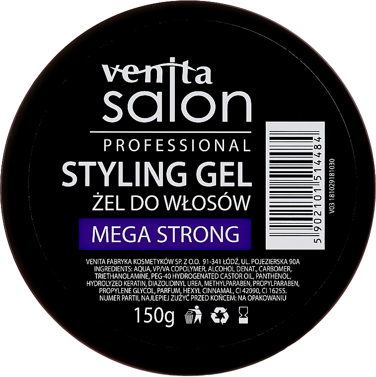 Haargel - Venita Salon Professional Styling Mega Strong